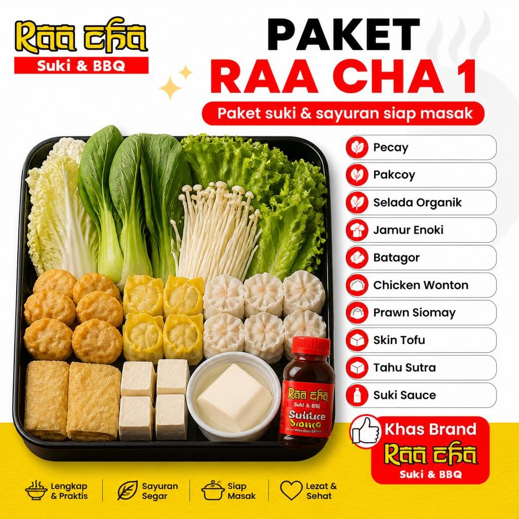 Paket Raa Cha 1 Raa Cha Suki & BBQ
